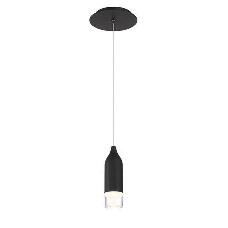 DWELED Action 8in LED Pendant 3000K in Black PD-769